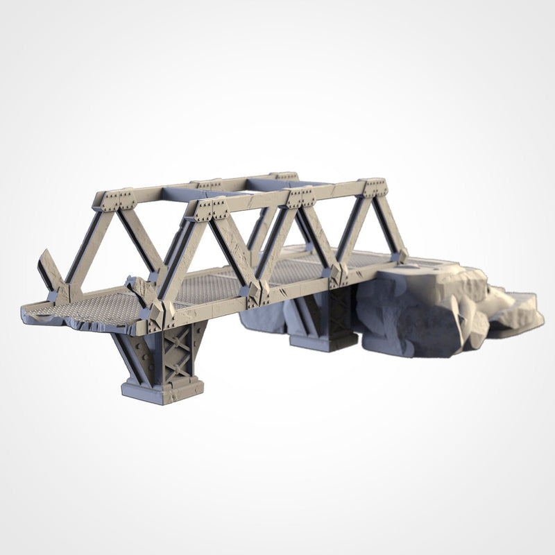 Metallic Bridges 3D printed terrain view 4