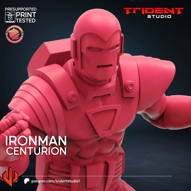 Iron Man Silver Centurion Marvel MCP-compatible 40mm resin proxy miniature by Trident Miniatures - product image 4