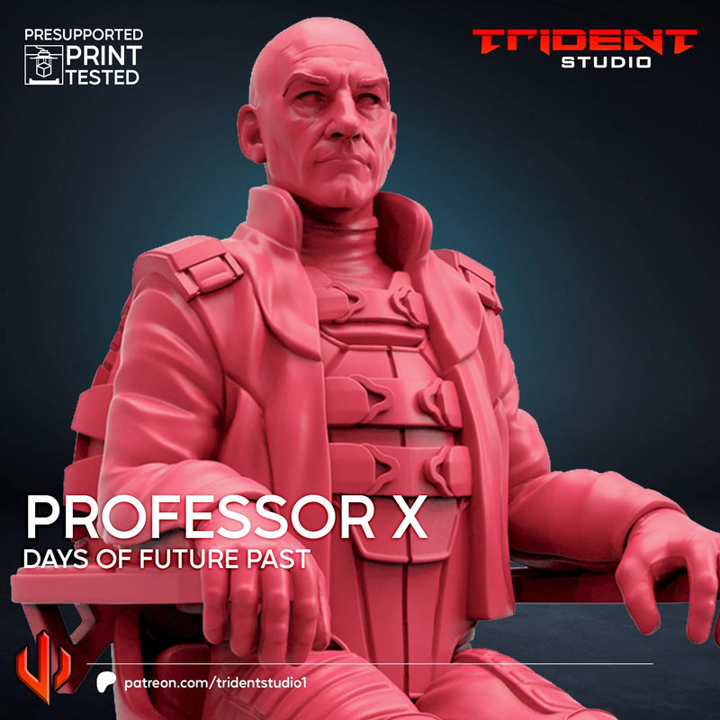 Professor X X-Men Days Of Future Past Marvel MCP-compatible 40mm resin proxy miniature by Trident Miniatures - product image 4