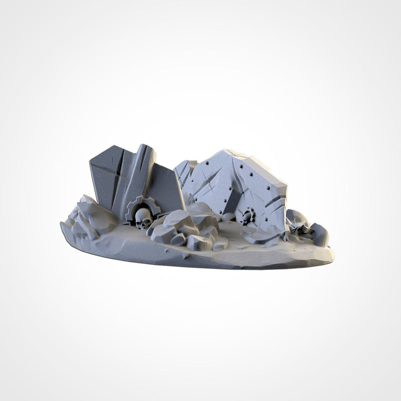 Crashed Vehicles 3D printed terrain view 4