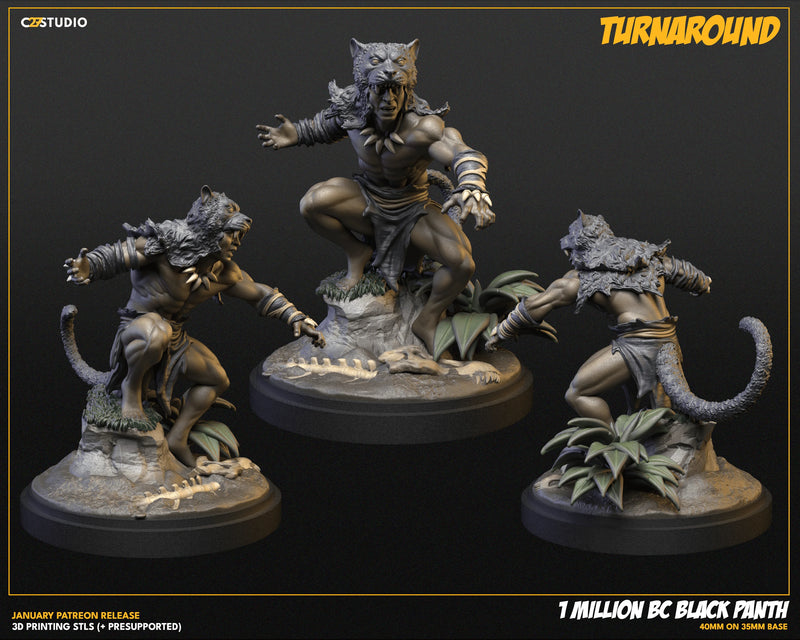 Black Panther (1 Mil BC) Marvel MCP-compatible resin miniature by C27 Studios - product image 4