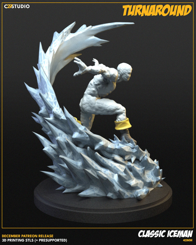Classic Iceman Marvel MCP-compatible resin miniature by C27 Studios - product image 4