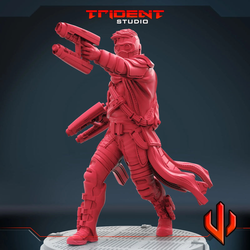Starlord - Sculpt C Marvel MCP-compatible 40mm resin proxy miniature by Trident Miniatures - product image 4