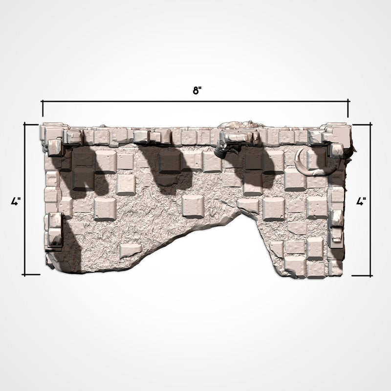 Abandoned Ruins GW 10th 3D printed terrain view 4