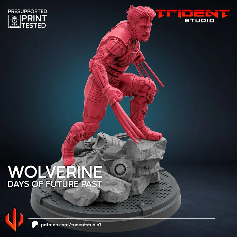 Wolverine X-Men Days Of Future Past Marvel MCP-compatible 40mm resin proxy miniature by Trident Miniatures - product image 4