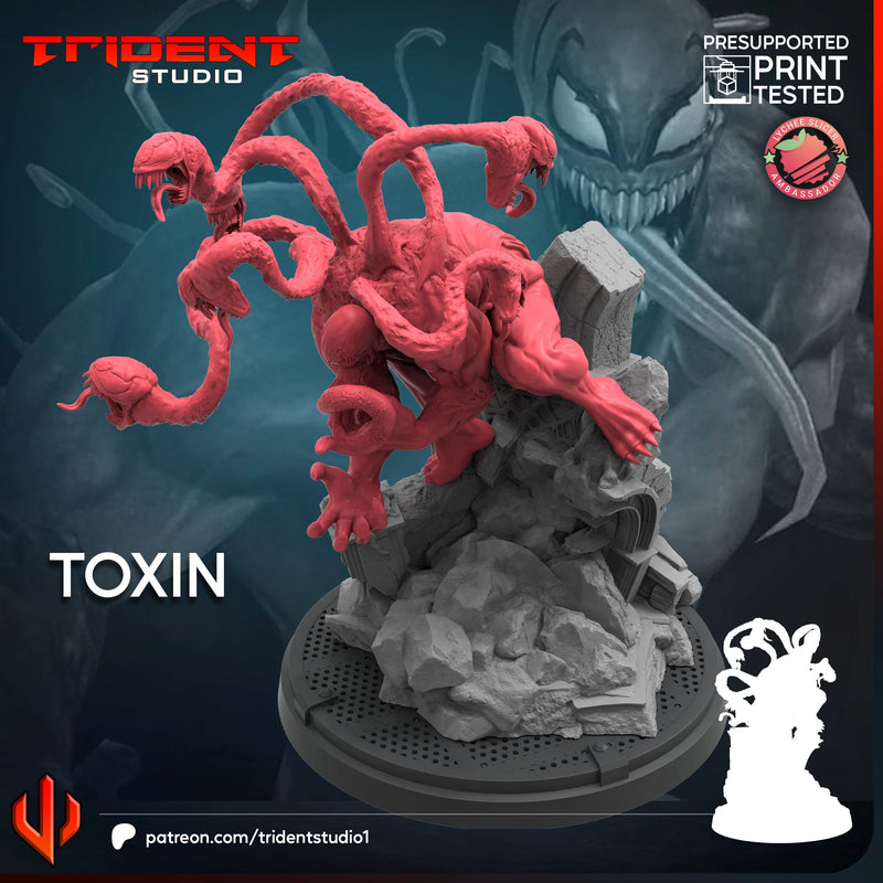 Toxin Marvel MCP-compatible 40mm resin proxy miniature by Trident Miniatures - product image 4