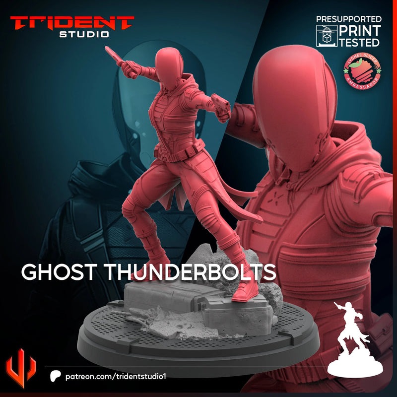 Ghost Thunderbolts Marvel MCP-compatible 40mm resin proxy miniature by Trident Miniatures - product image 4