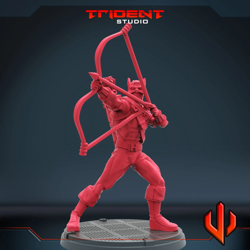Classic Hawkeye Marvel MCP-compatible 40mm resin proxy miniature by Trident Miniatures - product image 4