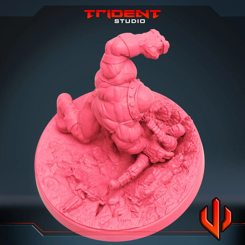 Juggernaut Vs Colossus Marvel MCP-compatible 40mm resin proxy miniature by Trident Miniatures - product image 4