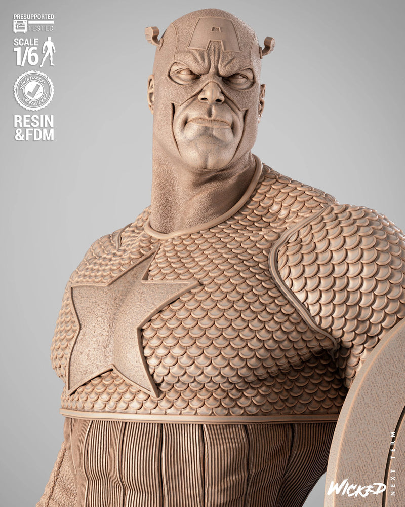 Captain America Sculpture resin statue kit view 4