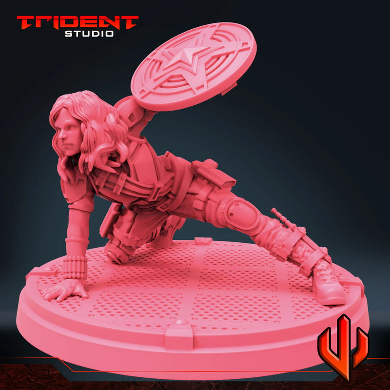 Black Widow Multiverse - Sculpt D Marvel MCP-compatible 40mm resin proxy miniature by Trident Miniatures - product image 4