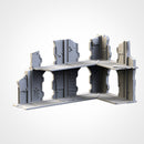 Post-Apocalyptic Ruins WTC Set 01 3D printed terrain view 4