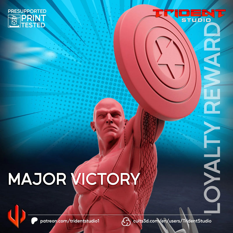 Major Victory Marvel MCP-compatible 40mm resin proxy miniature by Trident Miniatures - product image 4