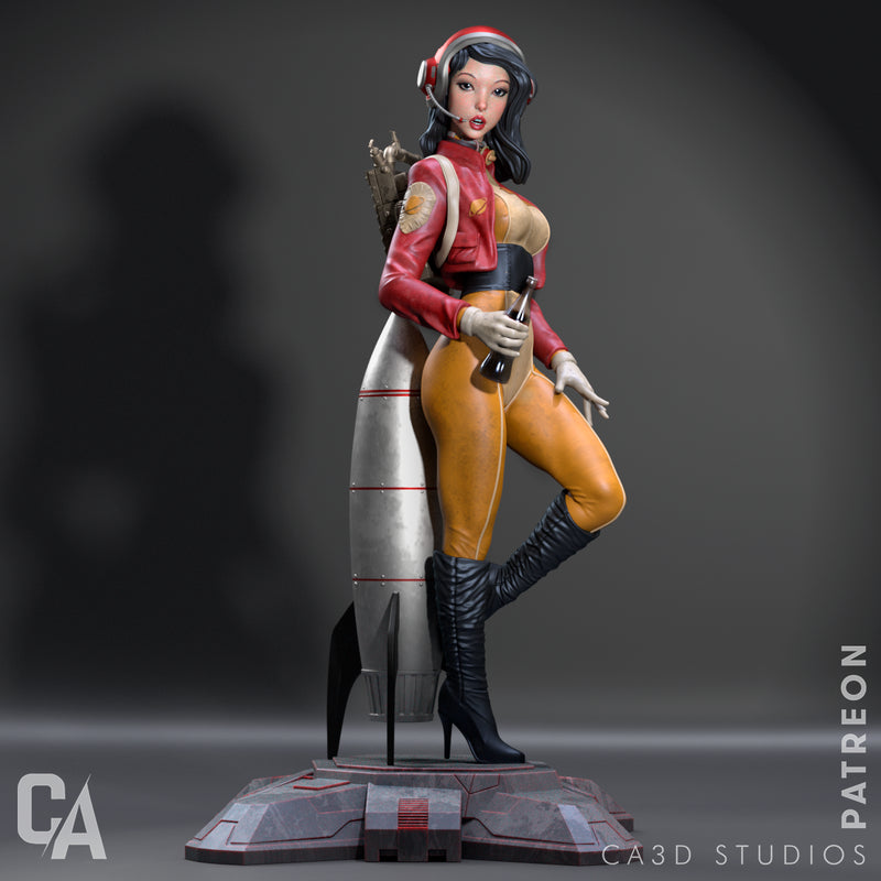 Retro Astronaut Statue - 1/9 Scale