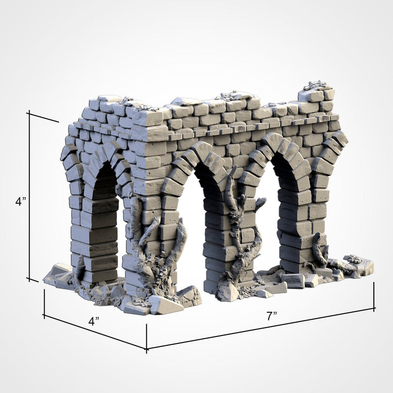 Abandoned City Ruins 3D printed terrain view 4