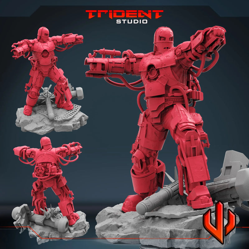 Iron Man MK1 Miniature Marvel MCP-compatible 40mm resin proxy miniature by Trident Miniatures - product image 4