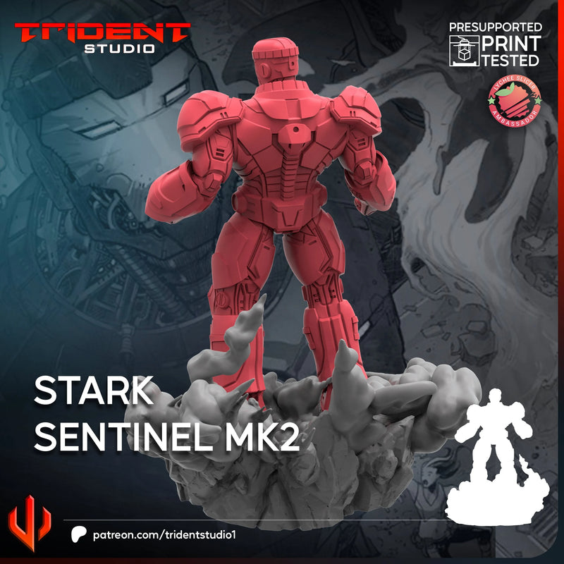 Stark Sentinel MK2 Marvel MCP-compatible 40mm resin proxy miniature by Trident Miniatures - product image 4