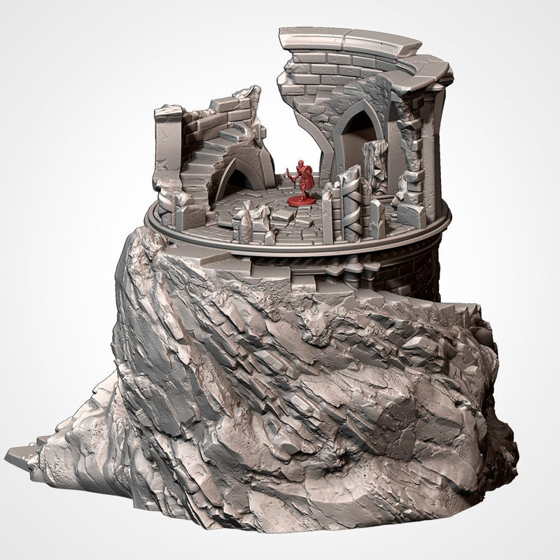 Ruins On The Mountain 3D printed terrain view 4