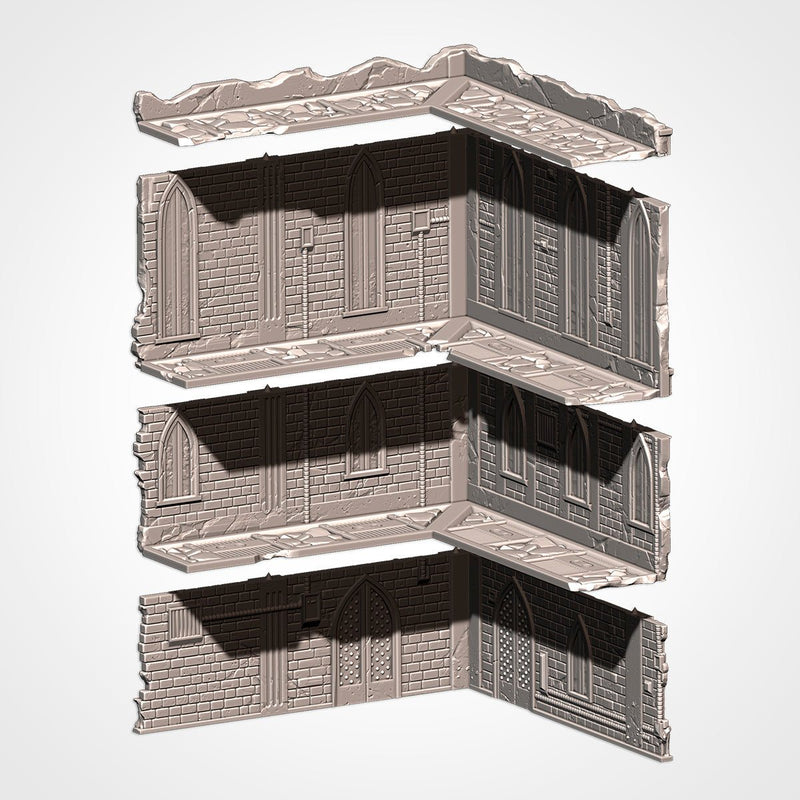 Cathedral Ruins UKTC 3D printed terrain view 4