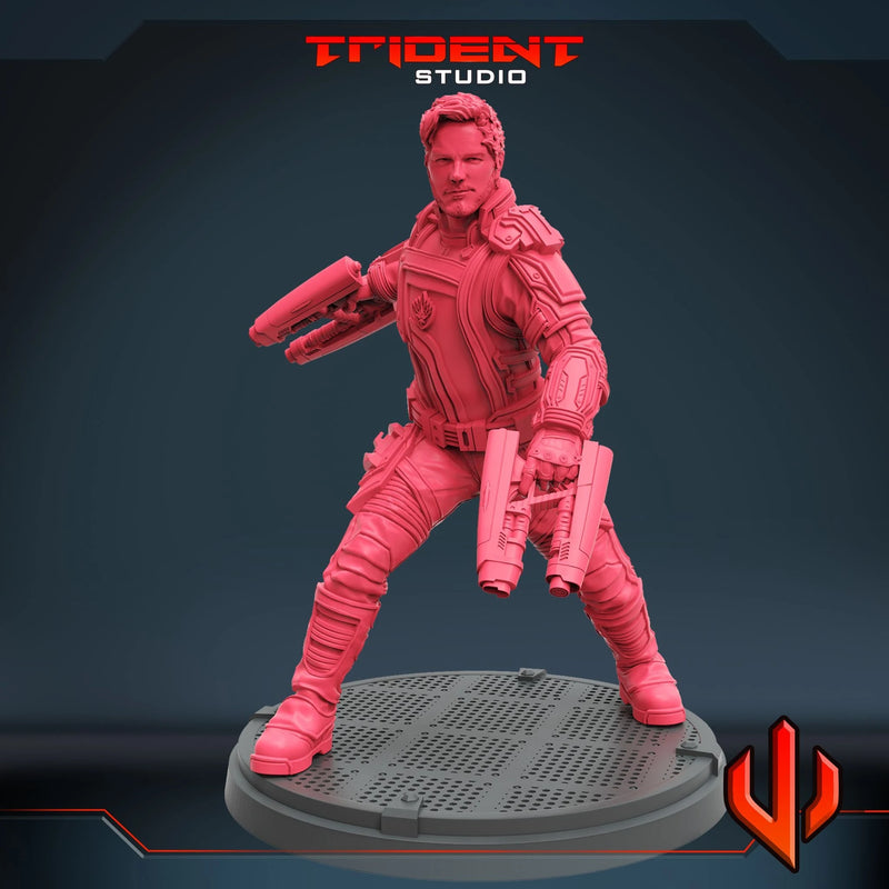 Starlord - Sculpt A Marvel MCP-compatible 40mm resin proxy miniature by Trident Miniatures - product image 4