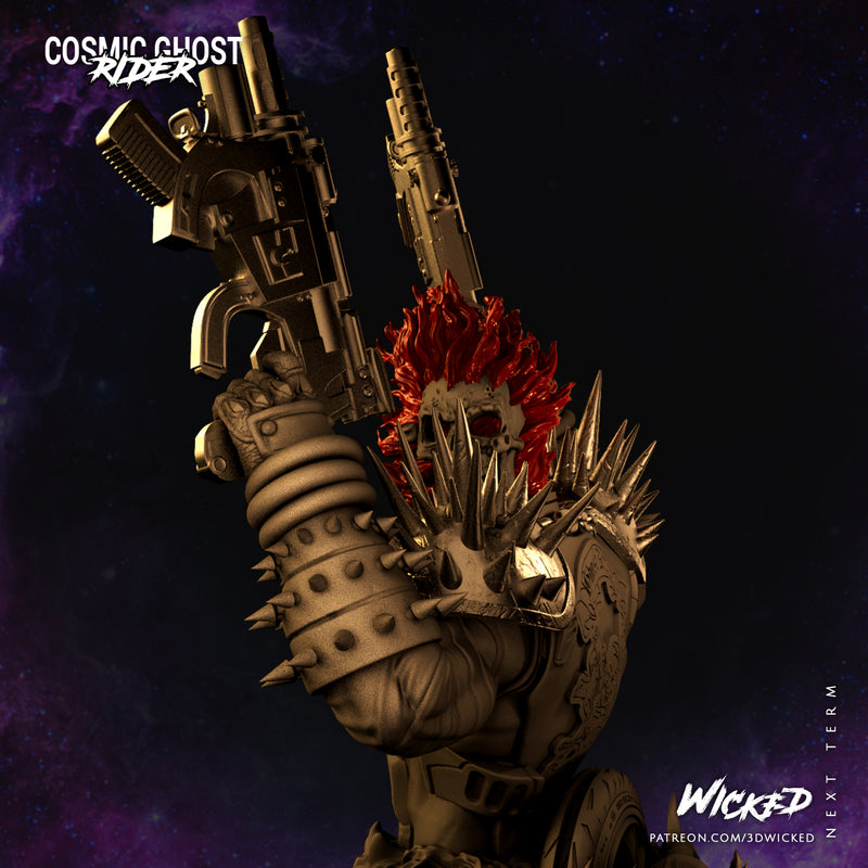 Cosmic Ghost Rider Bust resin bust kit view 4