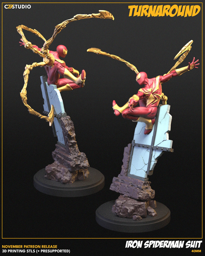 Iron Spider-Man Suit Marvel MCP-compatible resin miniature by C27 Studios - product image 4
