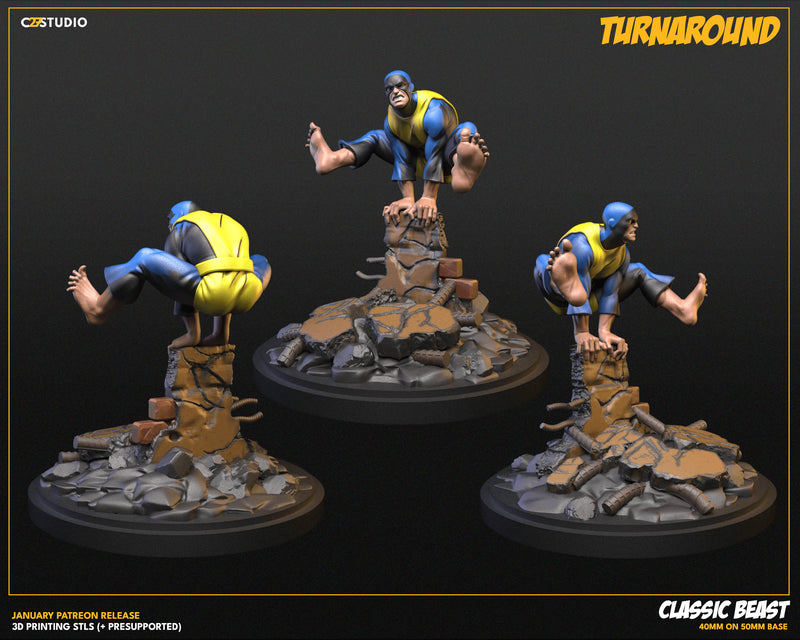 Beast (Original) Marvel MCP-compatible resin miniature by C27 Studios - product image 4