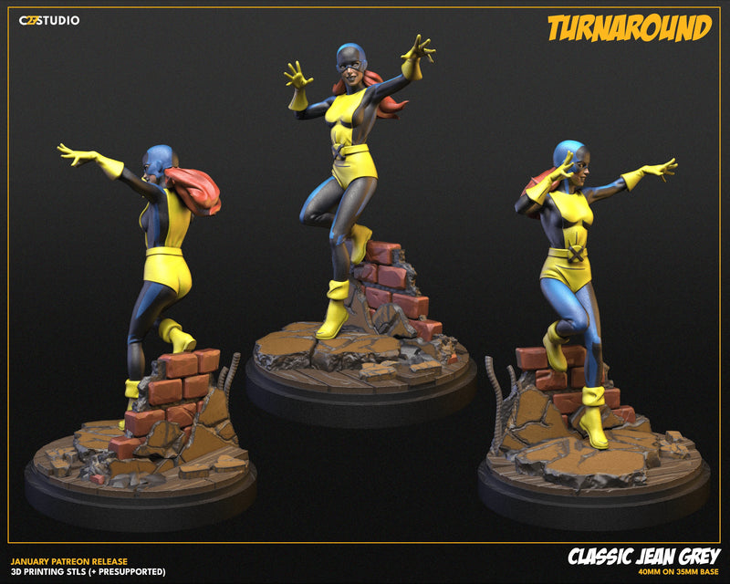 Jean Grey (Original) Marvel MCP-compatible resin miniature by C27 Studios - product image 4