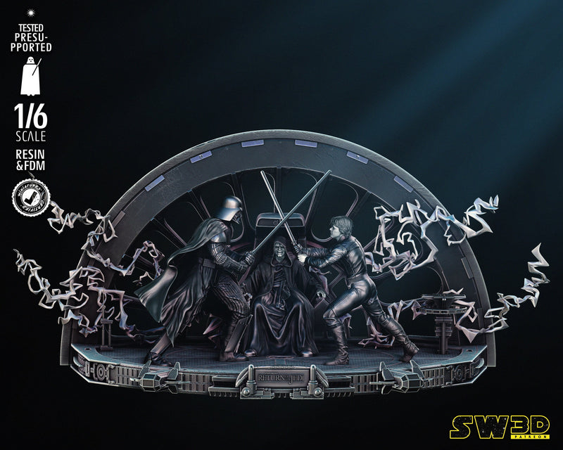 Luke and Darth Vader Return of Jedi Diorama