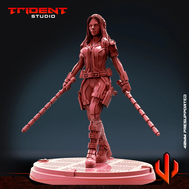 Black Widow 2021 - Sculpt B Marvel MCP-compatible 40mm resin proxy miniature by Trident Miniatures - product image 4