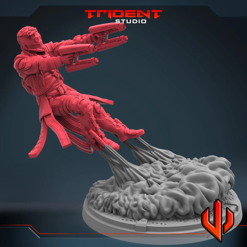 Starlord - Sculpt B Marvel MCP-compatible 40mm resin proxy miniature by Trident Miniatures - product image 4