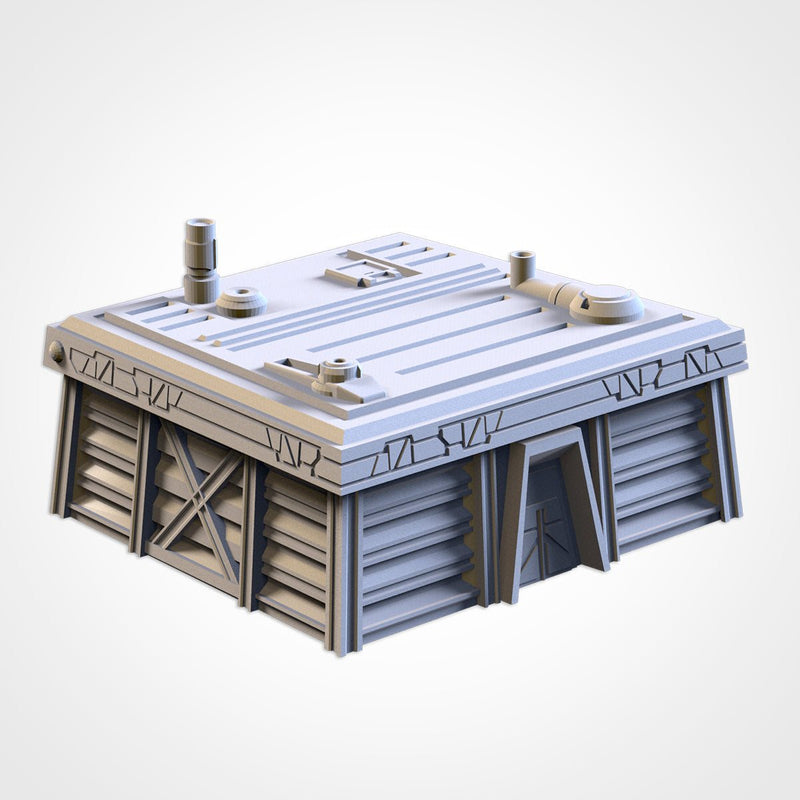 Bunkers 3D printed terrain view 4