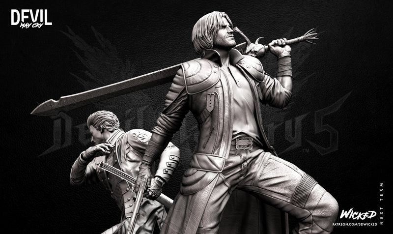 Dante and Vergil Diorama Sculpture resin diorama kit view 4