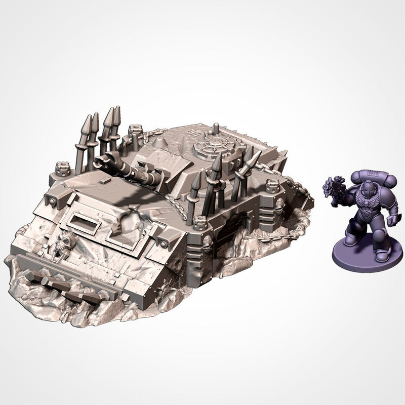 Infernal Tanks Destroyed 3D printed terrain view 4