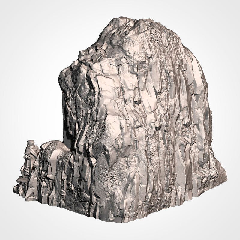 The Isolated Mountain 3D printed terrain view 4
