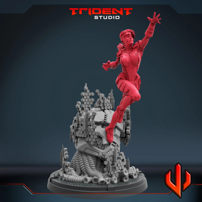 Jean Grey Marvel MCP-compatible 40mm resin proxy miniature by Trident Miniatures - product image 4