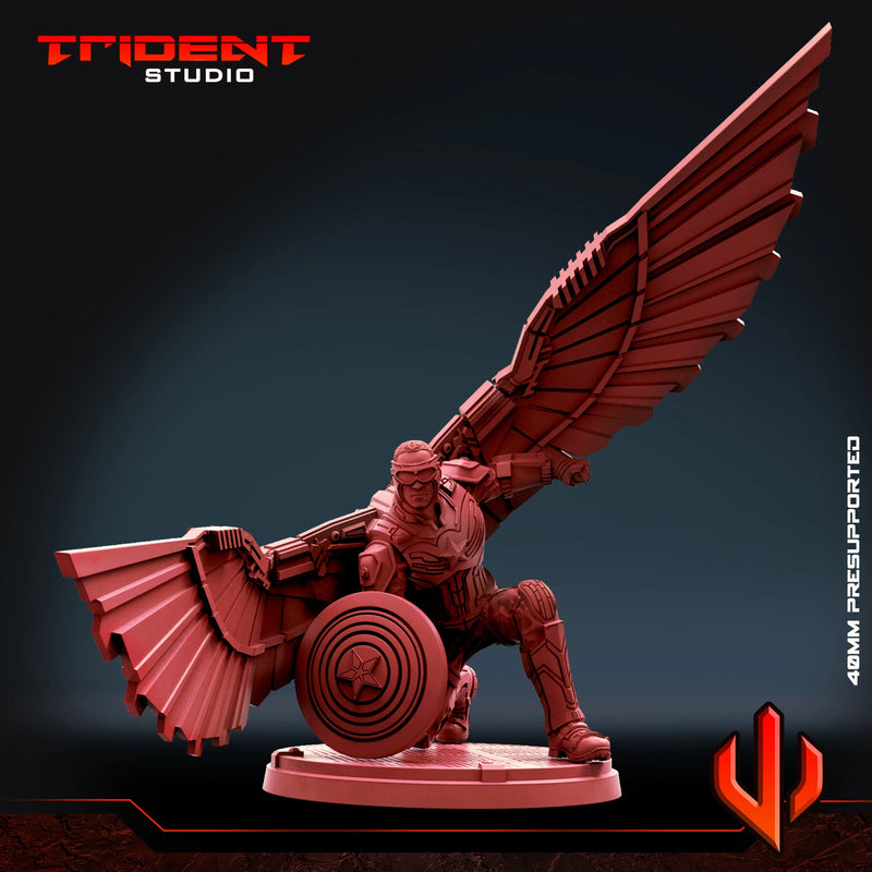 Falcon 2021 - Sculpt A Marvel MCP-compatible 40mm resin proxy miniature by Trident Miniatures - product image 4