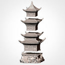 Oriental Buildings 3D printed terrain view 4