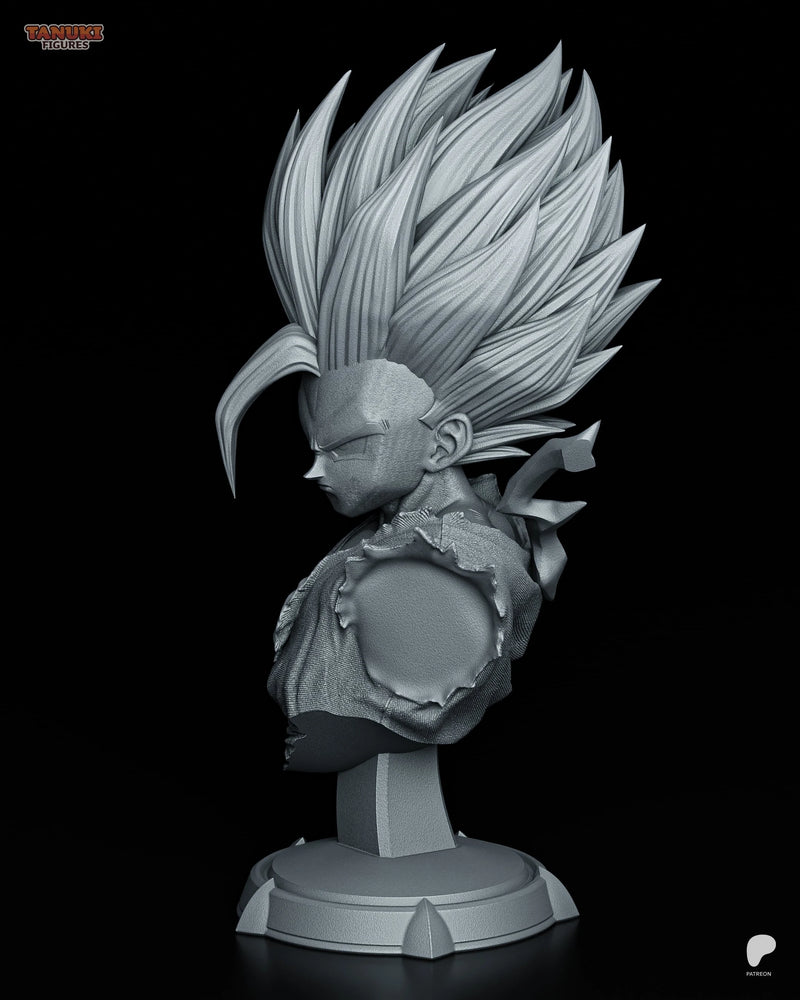 Gohan SSJ2 Resin Statue & Bust - Bust view 4