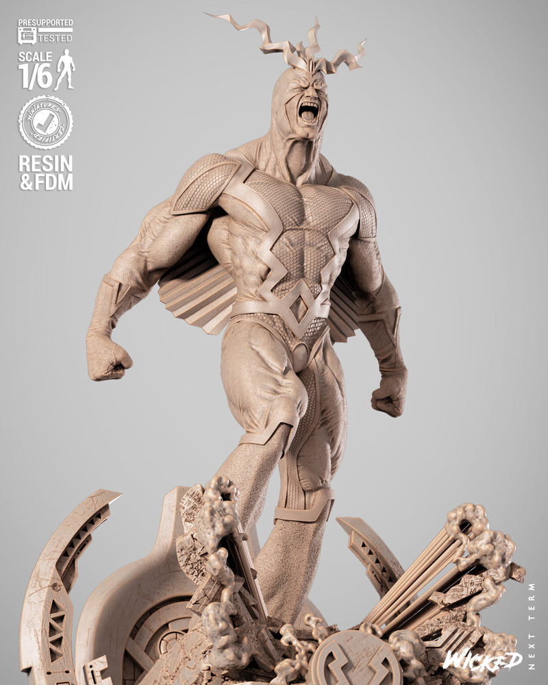 Black Bolt Sculpture resin statue kit view 4