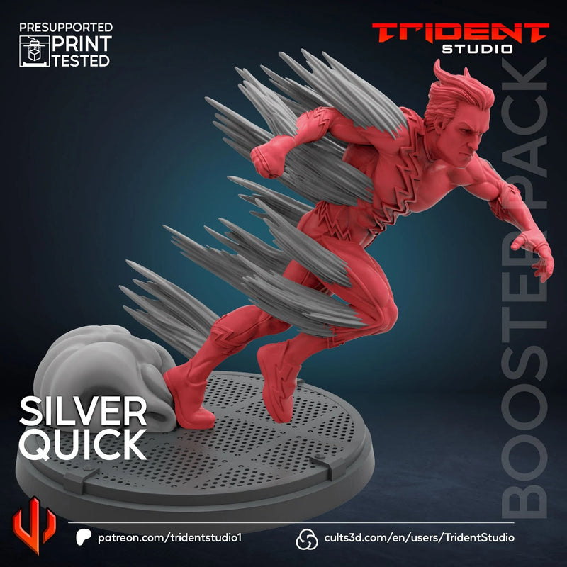 Quicksilver - Sculpt B Marvel MCP-compatible 40mm resin proxy miniature by Trident Miniatures - product image 4