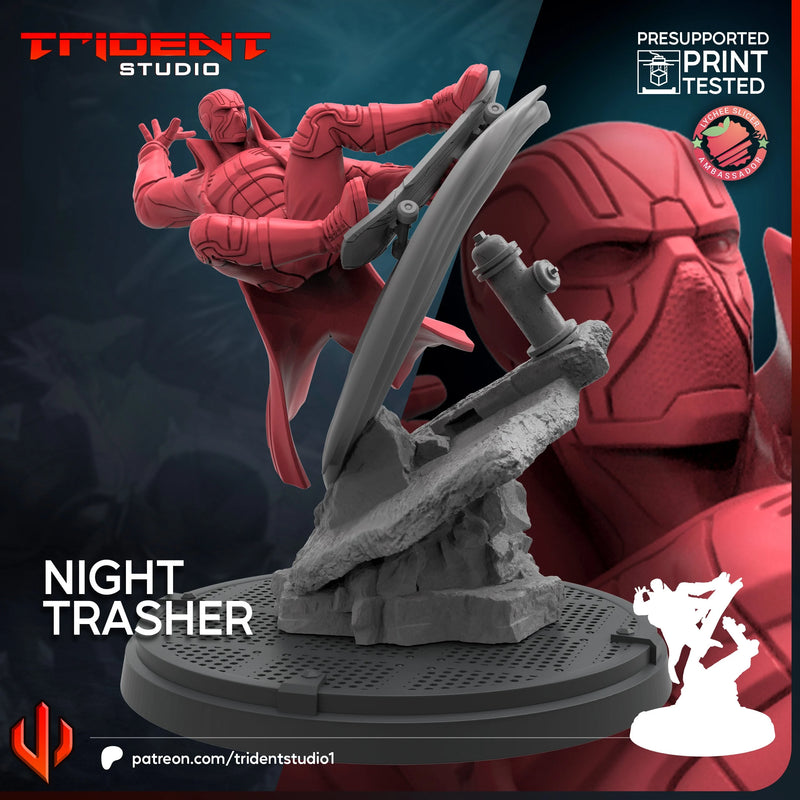 Night Thrasher Marvel MCP-compatible 40mm resin proxy miniature by Trident Miniatures - product image 4