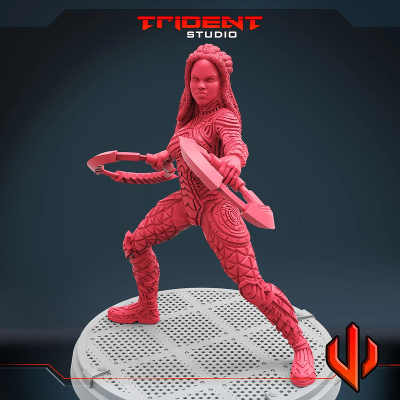Nakia Marvel MCP-compatible 40mm resin proxy miniature by Trident Miniatures - product image 4