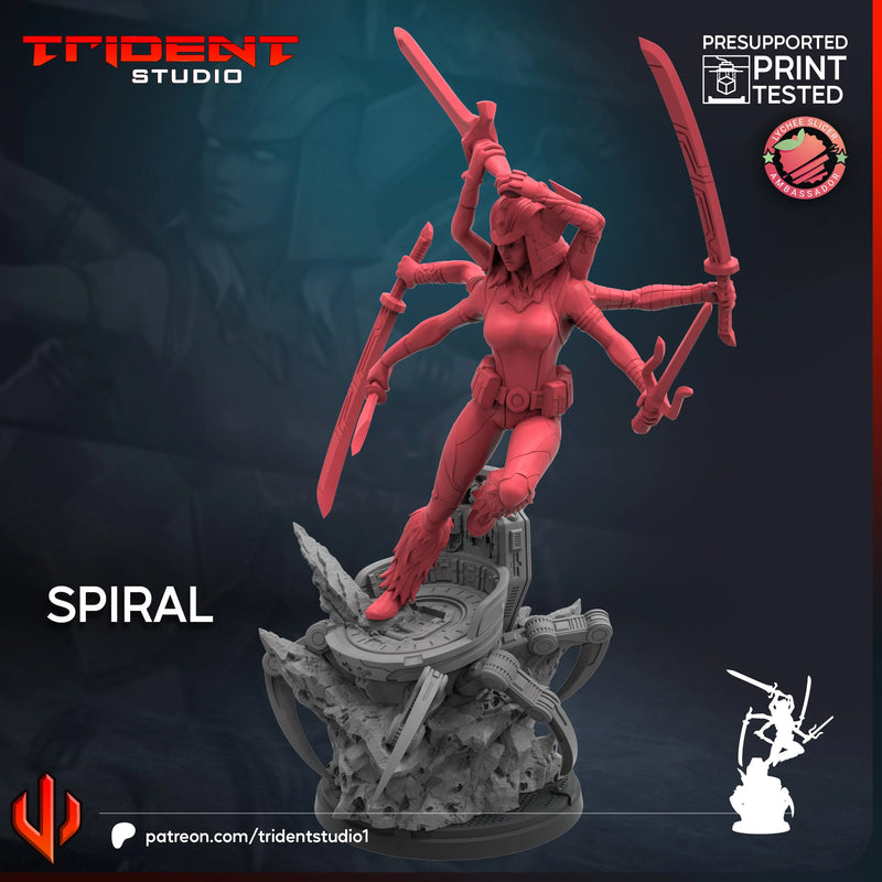 Spiral Marvel MCP-compatible 40mm resin proxy miniature by Trident Miniatures - product image 4