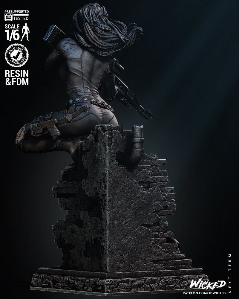 Black Widow 2024 Sculpture resin statue kit view 4