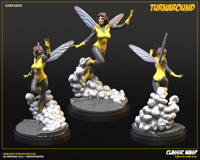 Wasp (Classic) Marvel MCP-compatible resin miniature by C27 Studios - product image 4