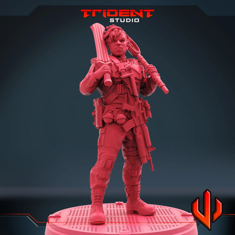 Killmonger - Sculpt D Marvel MCP-compatible 40mm resin proxy miniature by Trident Miniatures - product image 4