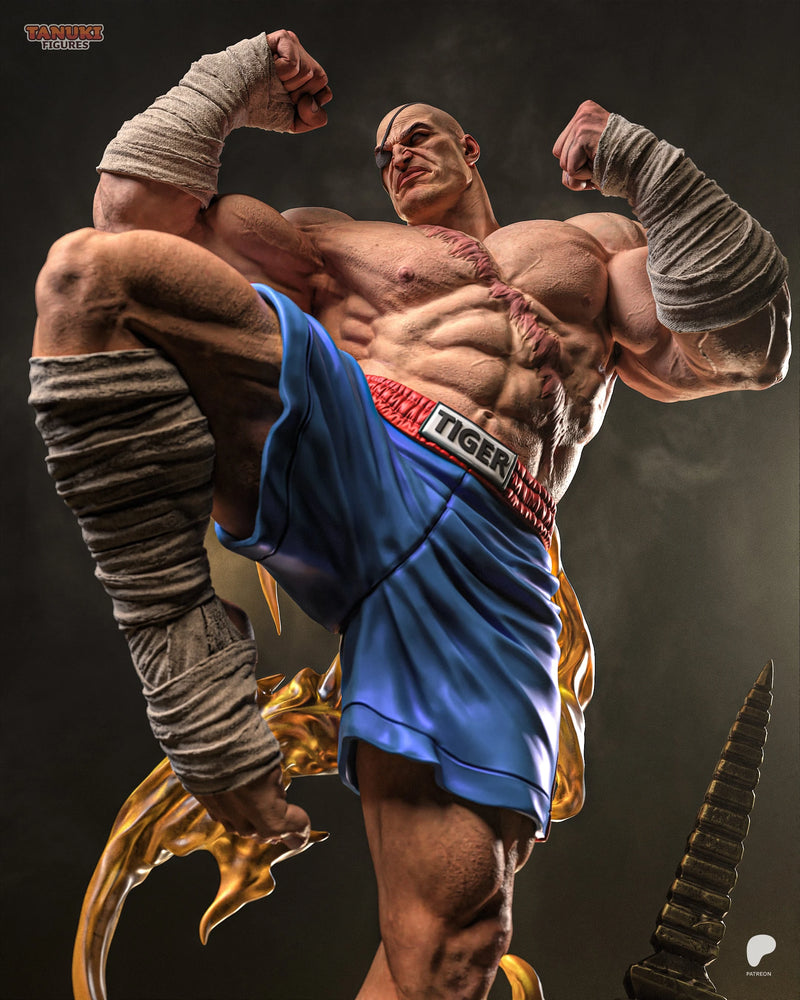 Sagat Resin Statue & Bust - Full Size view 4