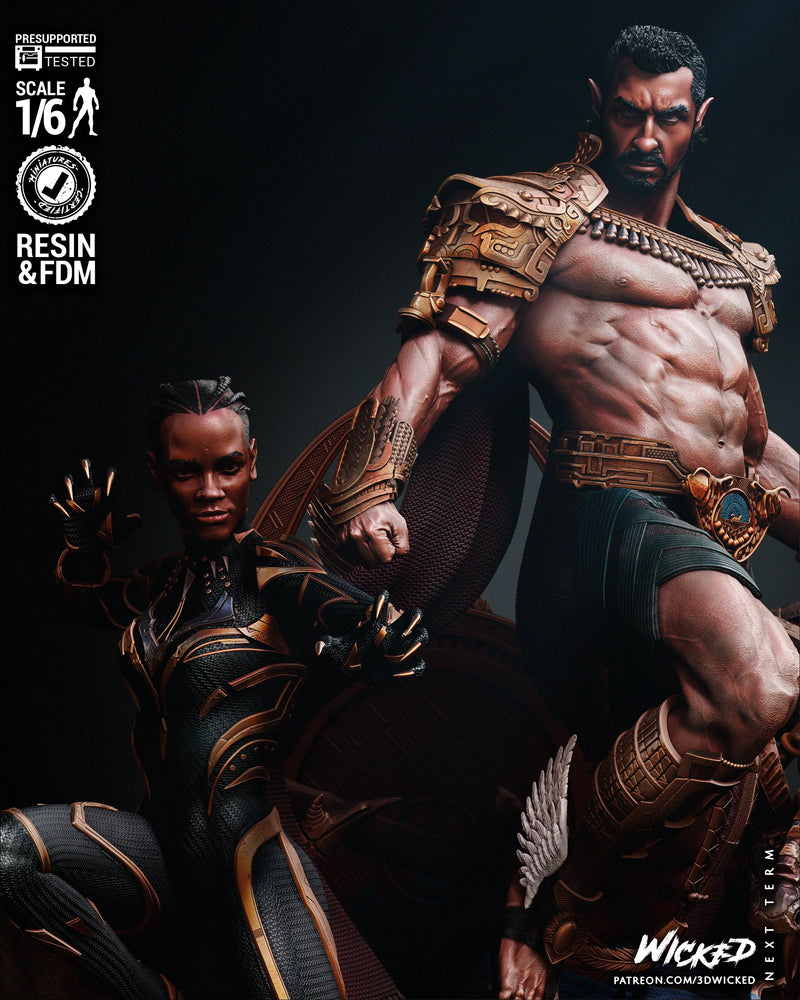 Black Panther and Namor Diorama resin diorama kit view 4
