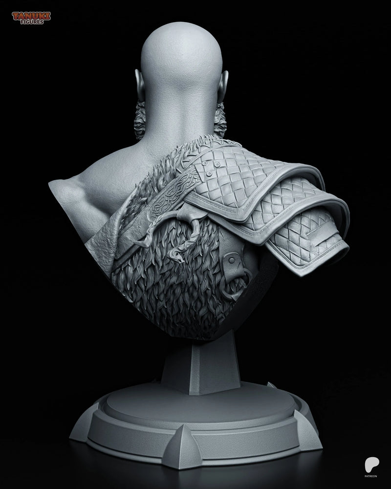 Kratos (2018) Resin Statue & Bust - Bust view 4